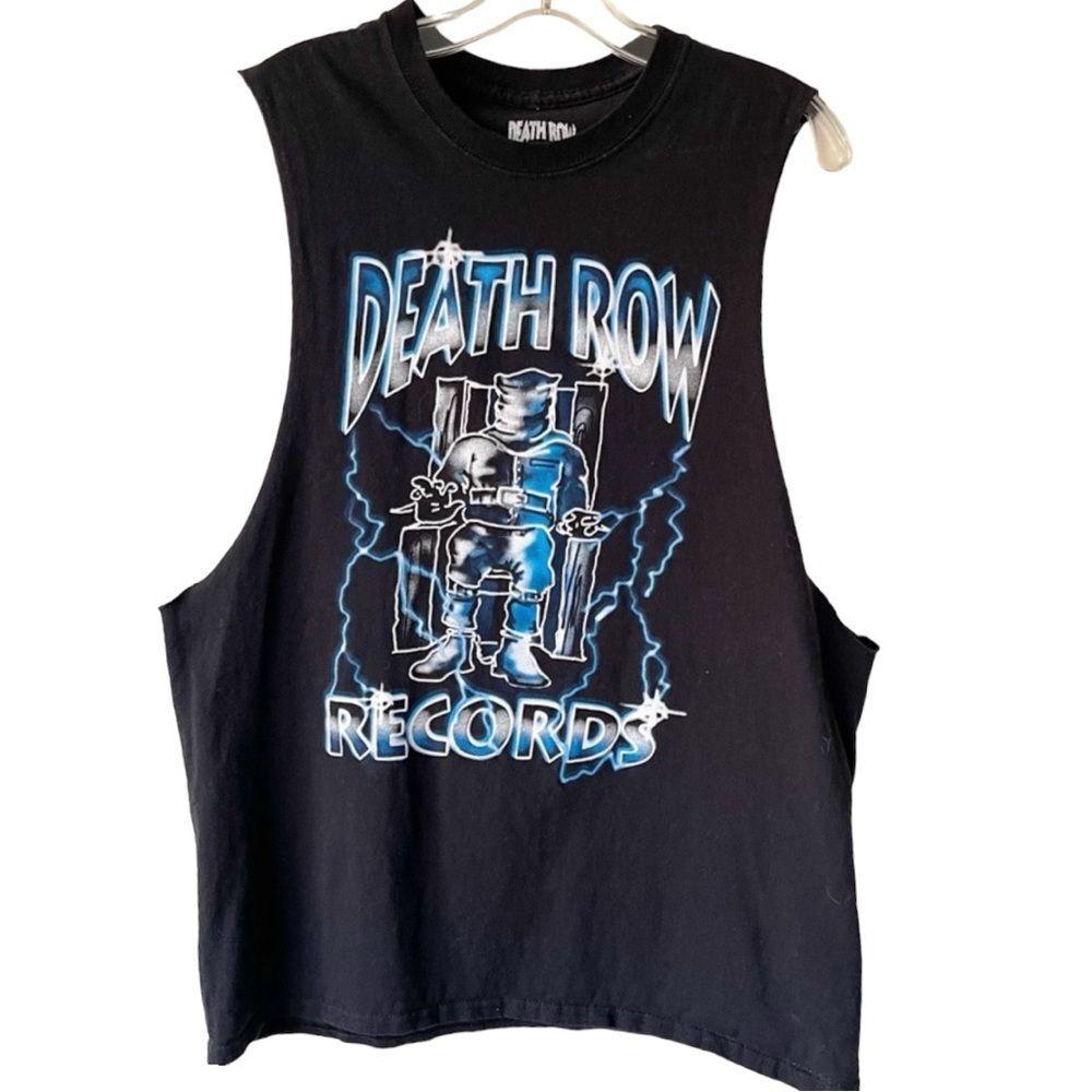 DEATH ROW Tshirt Tank Woman records black tank top size large